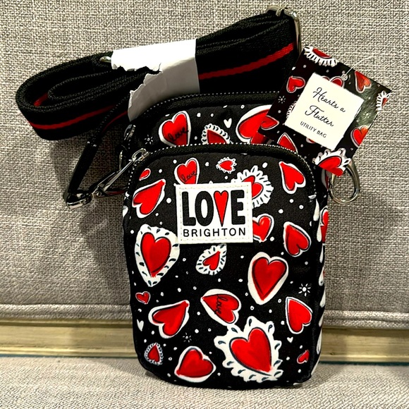 NEW —BRIGHTON- “hearts a Flutter” Utility Bag- 
crossbody bag - Picture 1 of 10